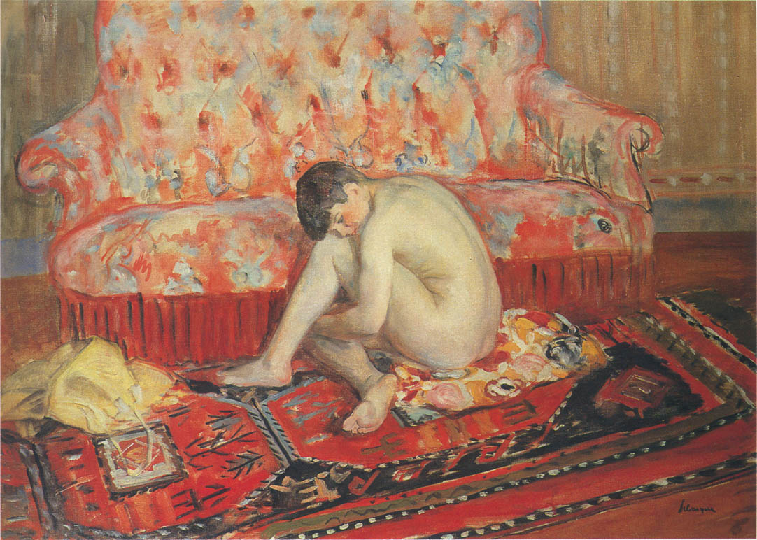 Nu au canapé rose - Henri Lebasque