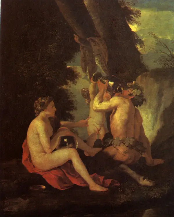 ฉากงานเลี้ยงเหล้า หรือ นางเงือกและซาไตรย์ดื่มน้ำ - Nicolas Poussin