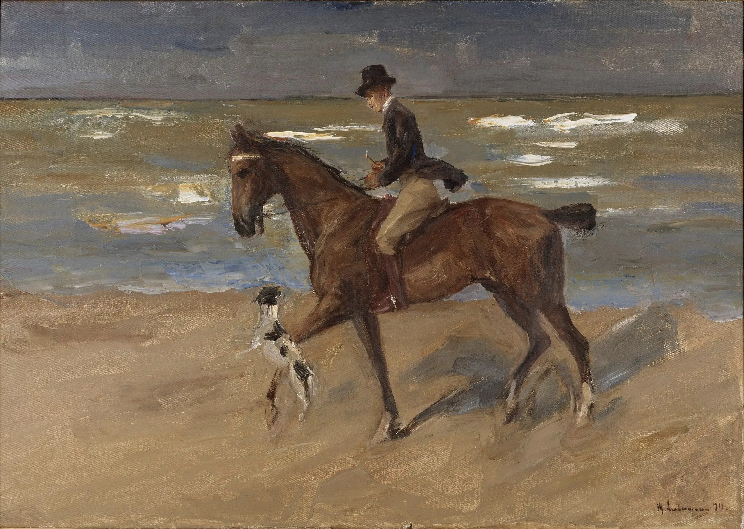 Cavalier sur la plage - Max Liebermann - Alpha Reproduction