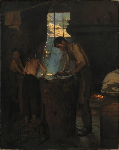 Chapeliers dans un village italien - Peder Severin Krøyer - Alpha Reproduction