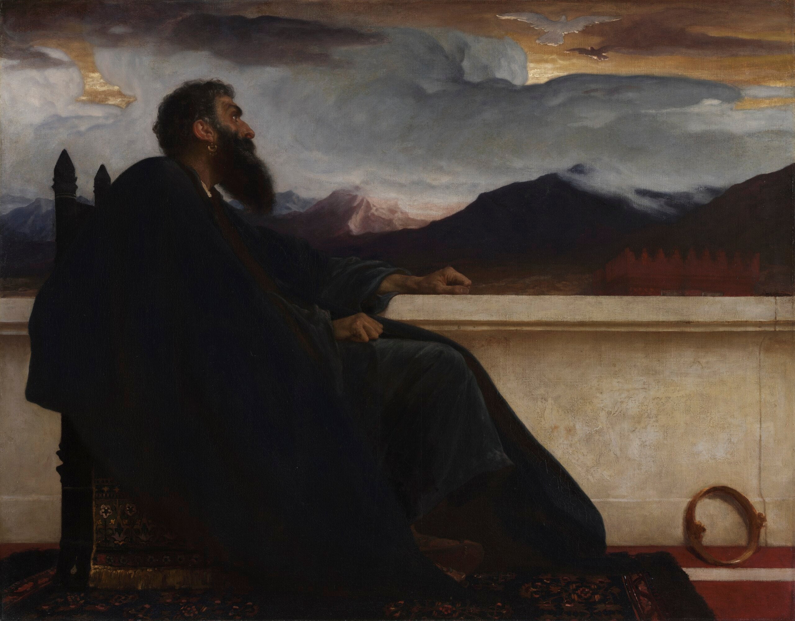 David : « Oh ! si j'avais des ailes comme une colombe ! Alors je m'envolerais et je serais en repos. » Psaume 55:6 - Frederic Leighton