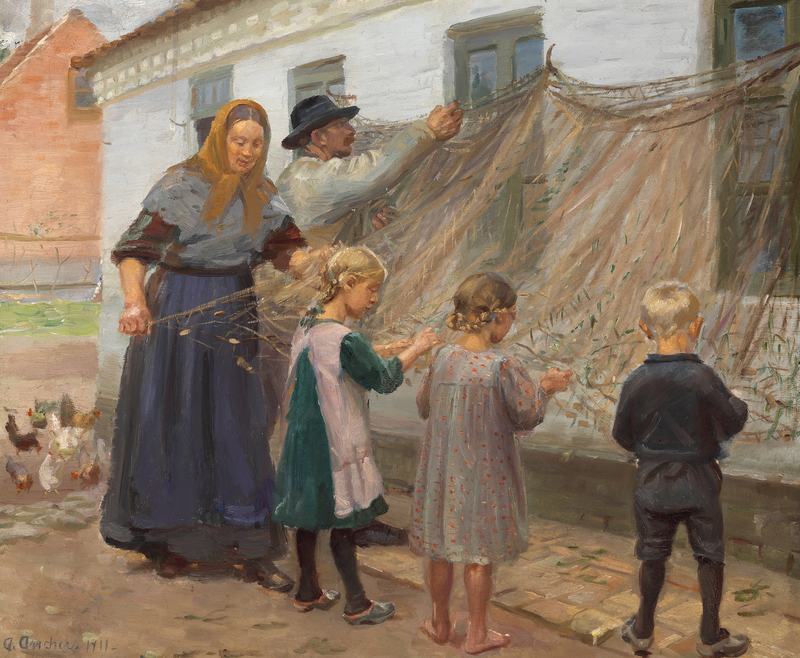 ปล่อยให้เครือข่ายตกปลาเป็นอิสระ - Anna Ancher