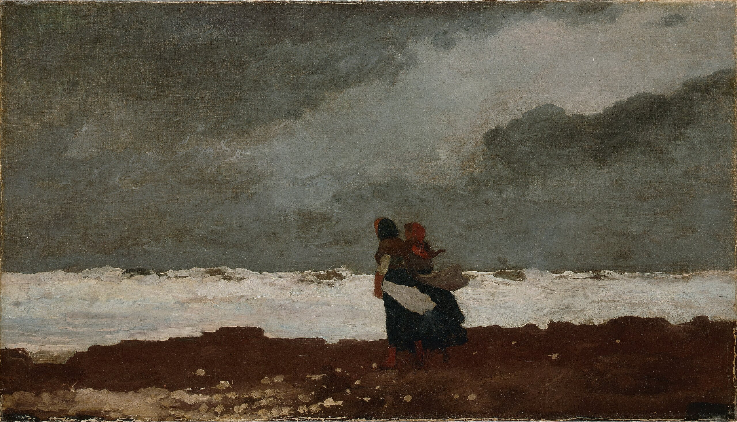 Deux silhouettes au bord de la mer - Winslow Homer