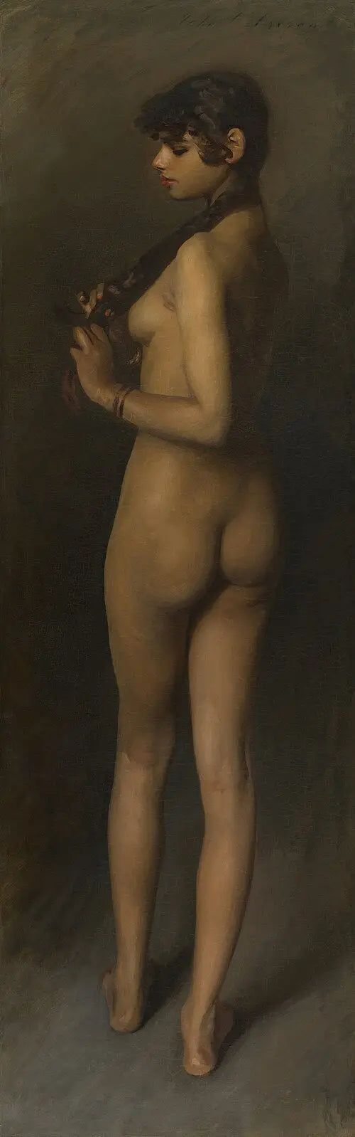 Reproduction du tableau « Fille égyptienne nue - John Singer Sargent » par Alpha Reproduction en peinture à l’huile