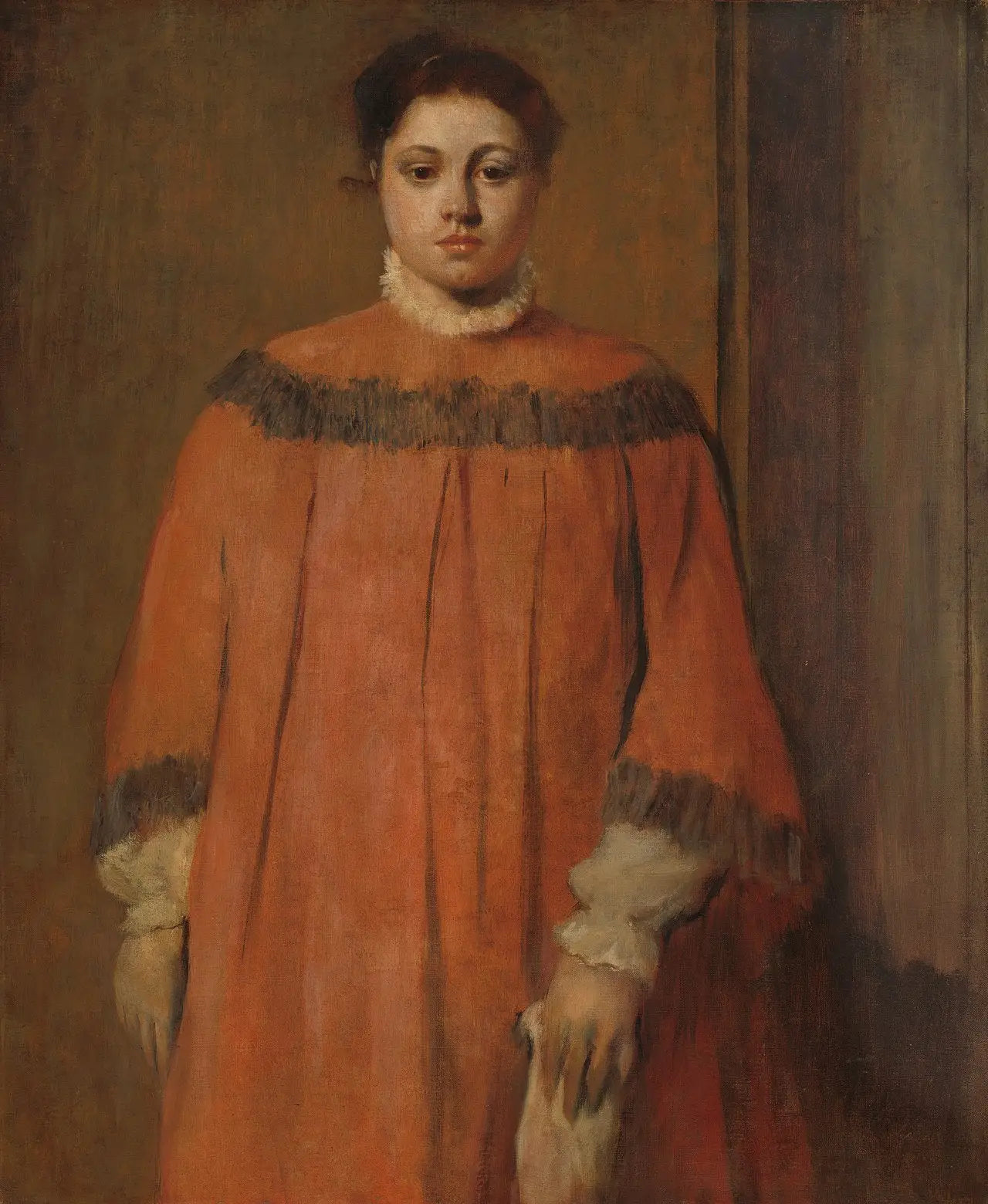 Reproduction du tableau « Fille en rouge - Edgar Degas » par Alpha Reproduction en peinture à l’huile