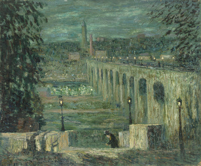 High Bridge la nuit, New York - Ernest Lawson