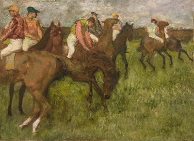 Reproduction du tableau « Jockeys avant la course - Edgar Degas » par Alpha Reproduction en peinture à l’huile