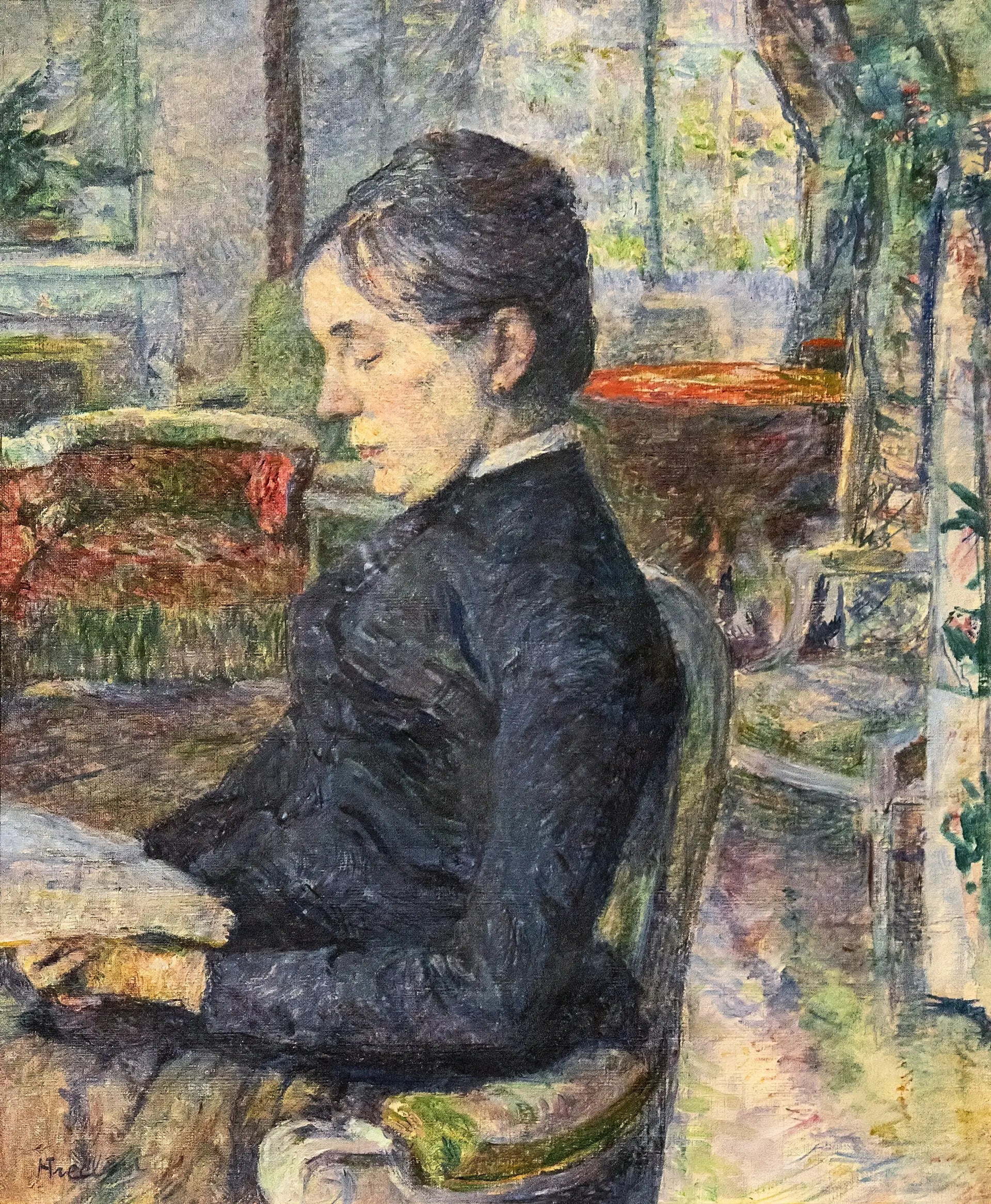 Reproduction du tableau « La Comtesse Adèle de Toulouse-Lautrec dans le salon du Château de Malromé - Henri de Toulouse-Lautrec » par Alpha Reproduction en peinture à l’huile