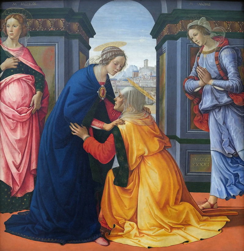 การเยี่ยมเยือนกับมารี-จาโคบีและมารี-ซาโลมี - Domenico Ghirlandaio