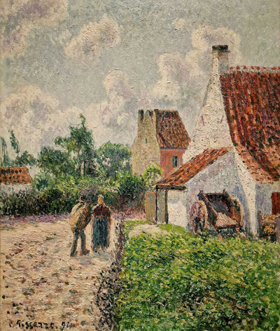 Reproduction du tableau « La maison rose à Knokke - Camille Pissarro » par Alpha Reproduction en peinture à l’huile