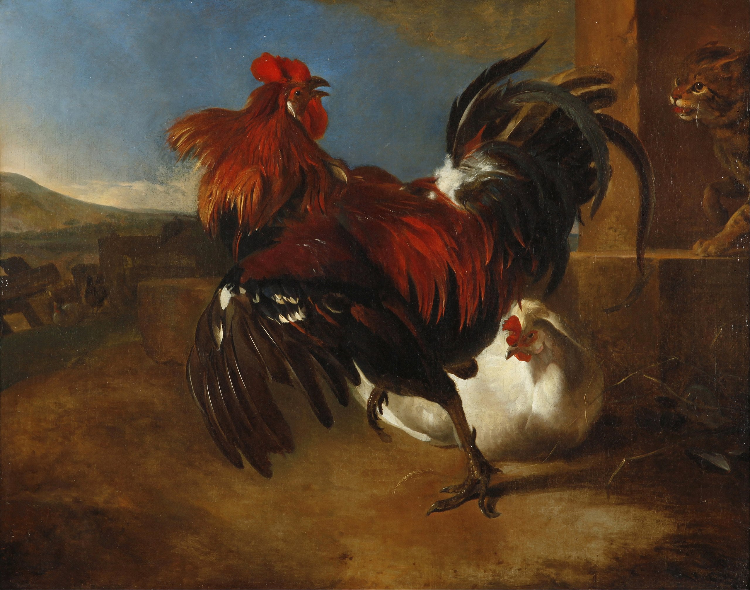Le coq en colère dans le poulailler - Melchior de Hondecoeter