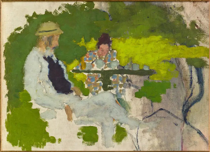 พ่อและน้องสาวของศิลปินในสวนของ Grand-Lemps - Pierre Bonnard