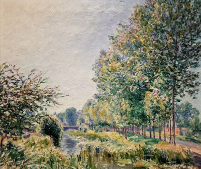 Reproduction du tableau « Les bords de l'Orvanne. Effet du matin - Alfred Sisley » par Alpha Reproduction en peinture à l’huile