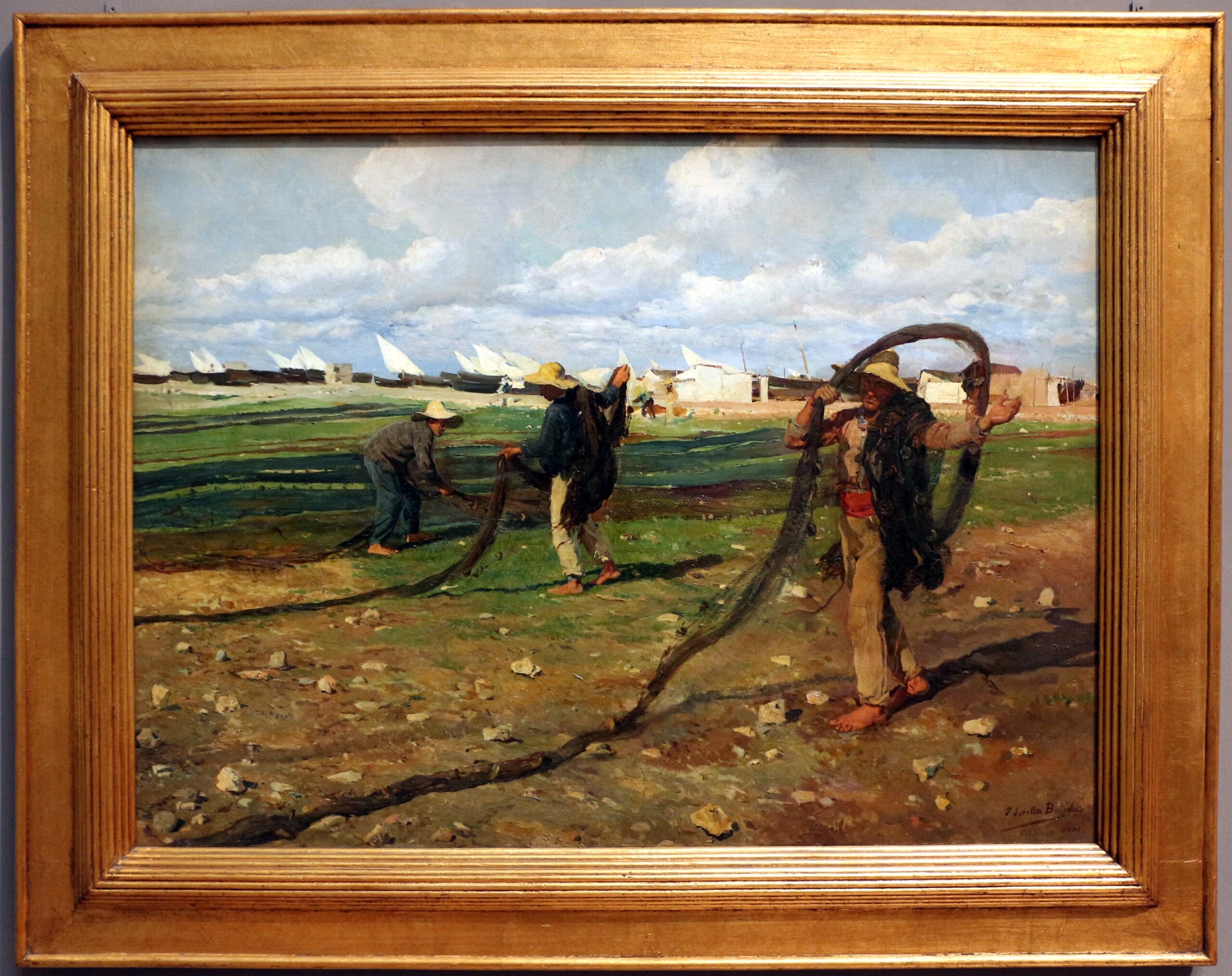 ชาวประมงเก็บตาข่ายของพวกเขา - Joaquín Sorolla