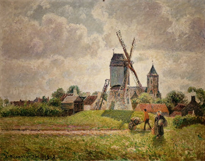 Reproduction du tableau « Le vieux moulin de Knokke - Camille Pissarro » par Alpha Reproduction en peinture à l’huile