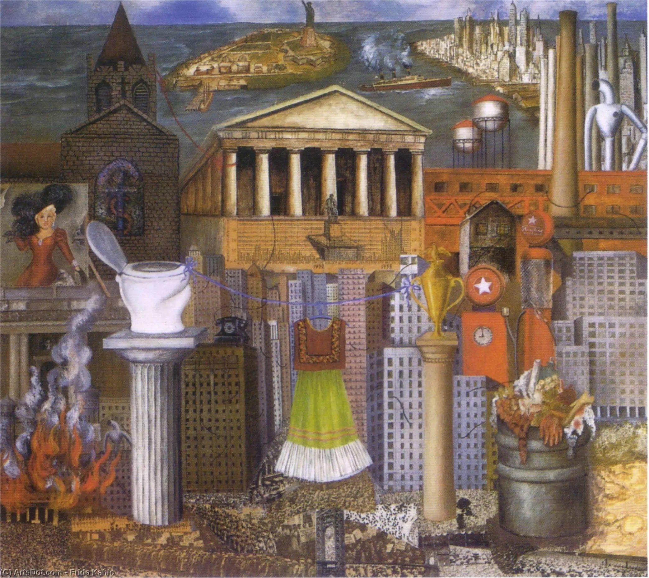 Reproduction du tableau « Ma robe est suspendue là - Frida Kahlo » par Alpha Reproduction en peinture à l’huile