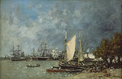Reproduction du tableau « Paysage à Bordeaux - Eugène Boudin » par Alpha Reproduction en peinture à l’huile