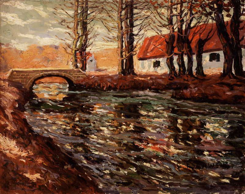 Paysage fluvial - Ernest Lawson