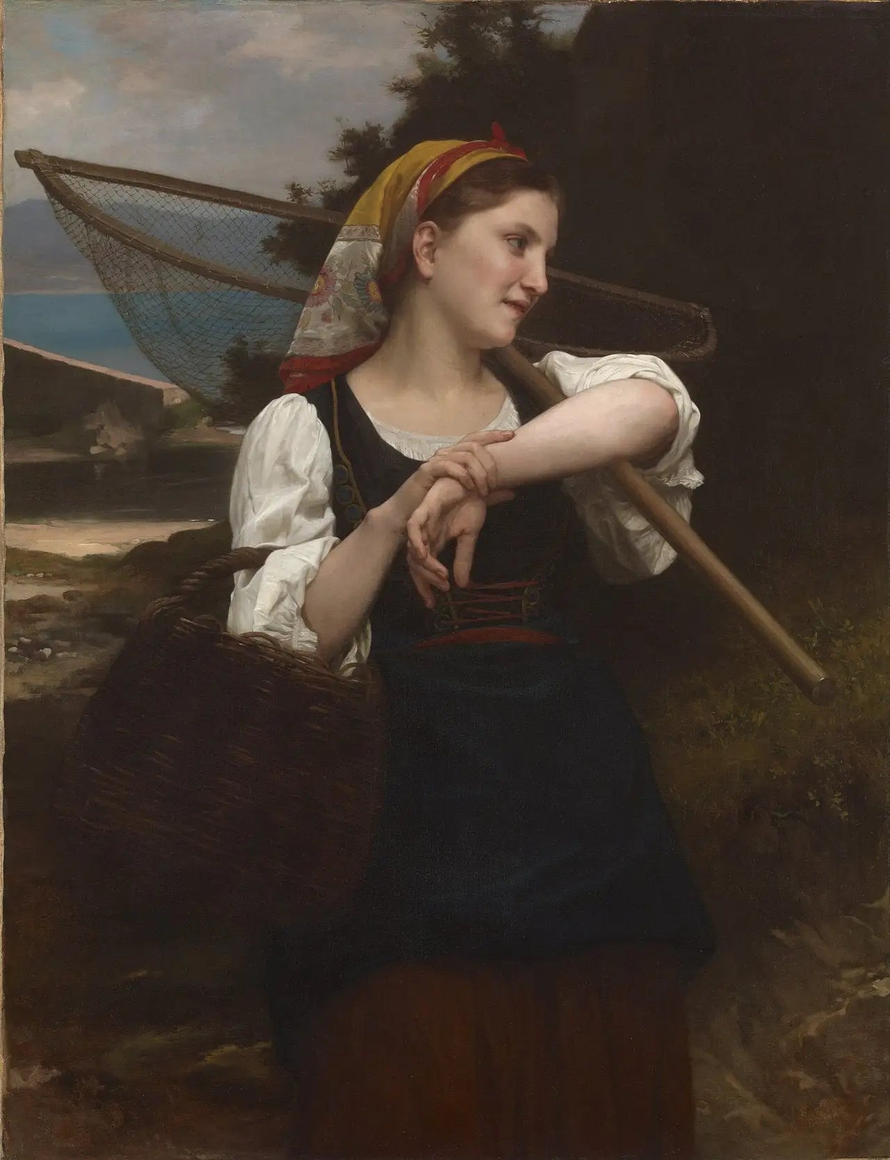 Reproduction du tableau « Pêcheuse - Bouguereau » par Alpha Reproduction en peinture à l’huile