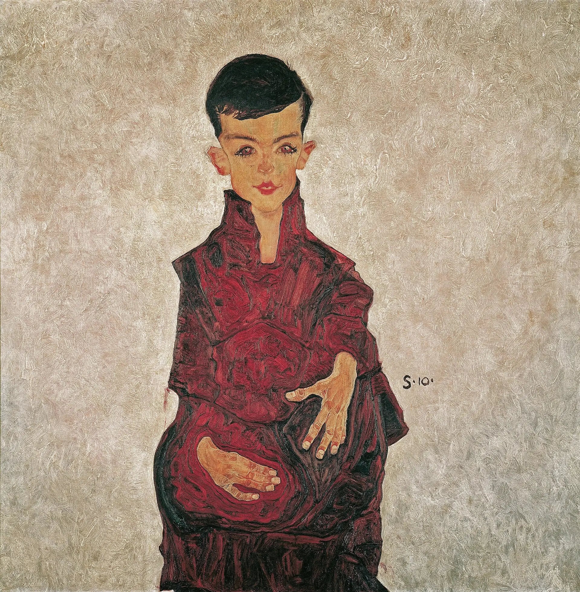 Reproduction du tableau « Portrait d'Herbert Reiner - Egon Schiele » par Alpha Reproduction en peinture à l’huile