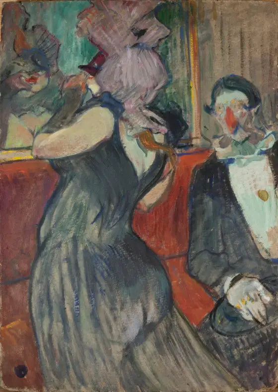 Reproduction du tableau « Repos pendant le bal masqué - Henri de Toulouse-Lautrec » par Alpha Reproduction en peinture à l’huile