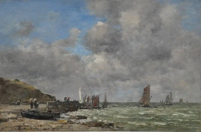 Reproduction du tableau « Saint-Brieuc, bords du Légué - Eugène Boudin » par Alpha Reproduction en peinture à l’huile