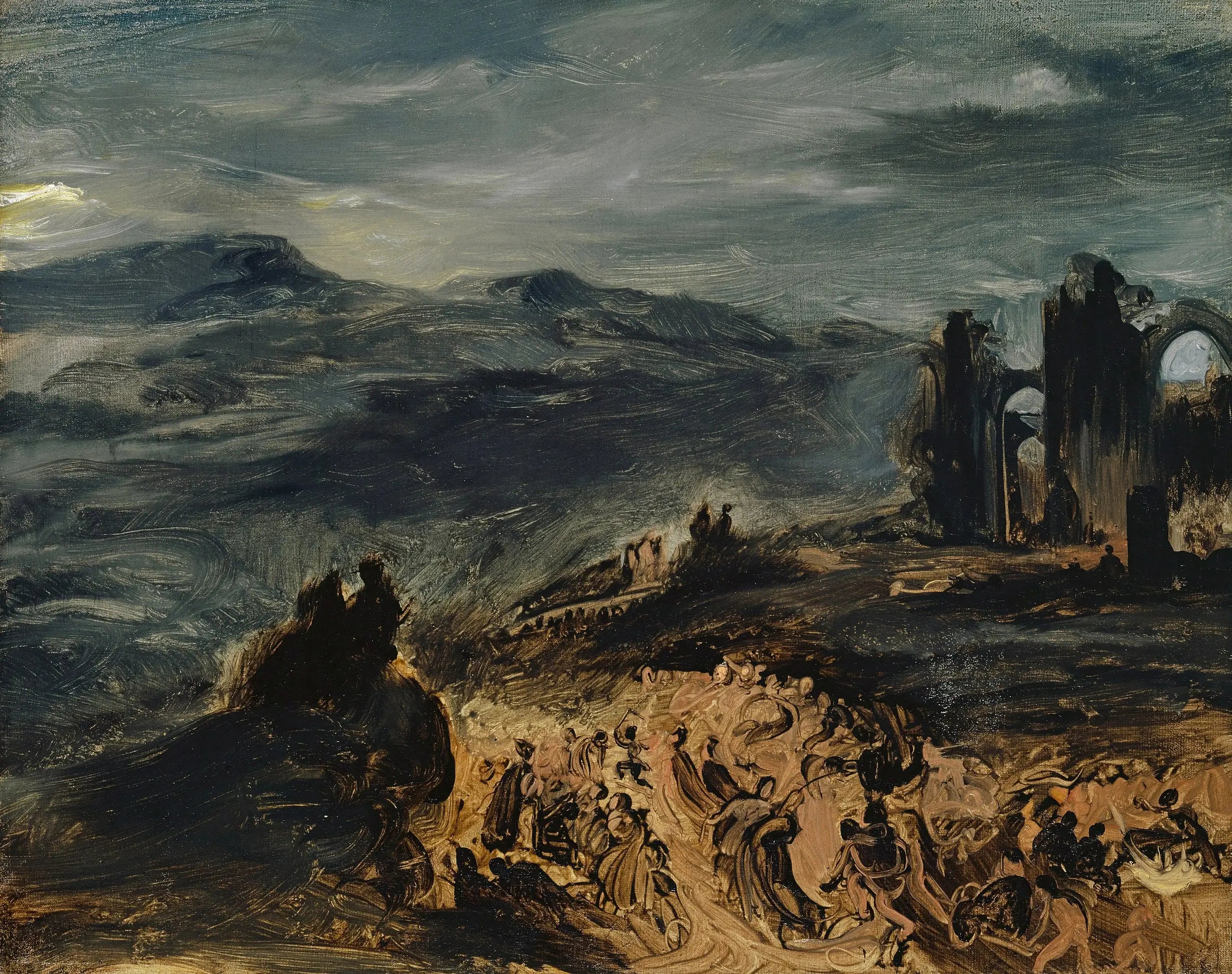 Reproduction du tableau « Scène de sabbat - Eugène Delacroix » par Alpha Reproduction en peinture à l’huile
