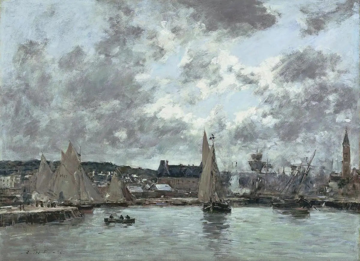 Reproduction du tableau « Trouville - Eugène Boudin » par Alpha Reproduction en peinture à l’huile