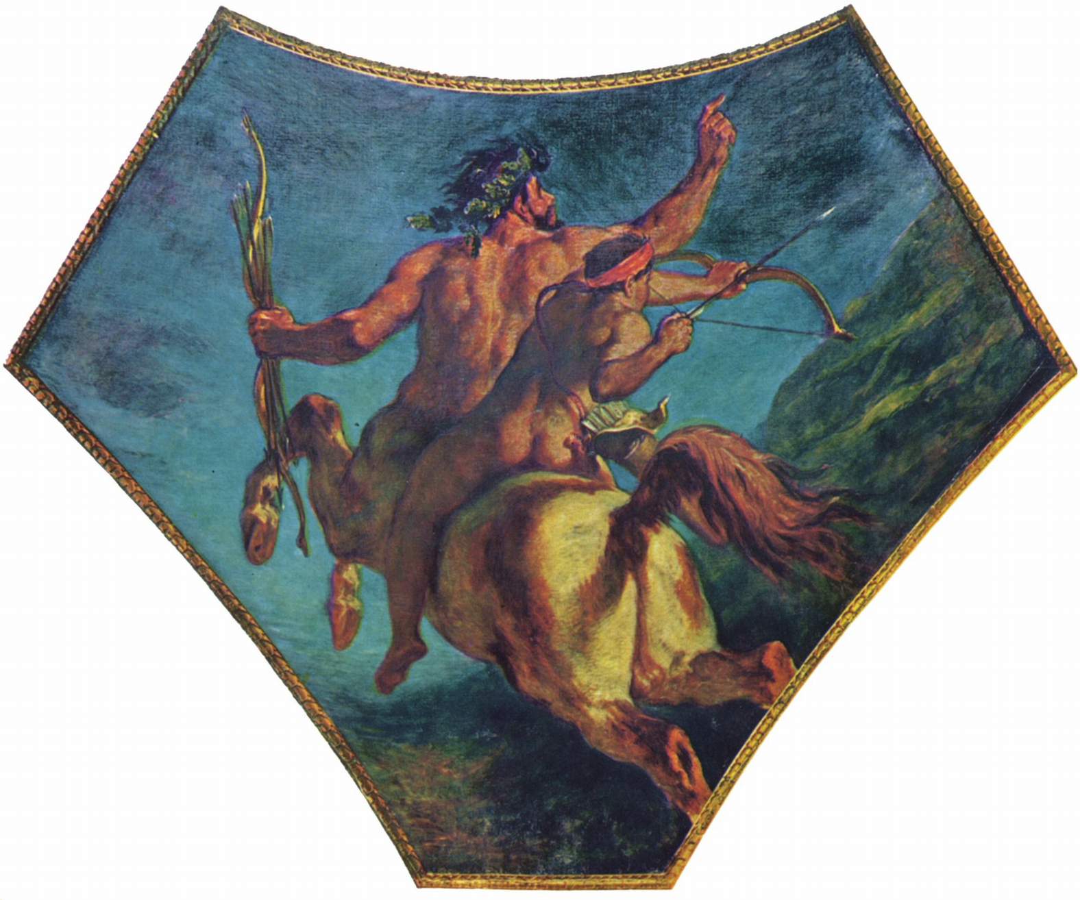 Reproduction du tableau « L'Éducation d'Achille - Eugène Delacroix » par Alpha Reproduction en peinture à l’huile