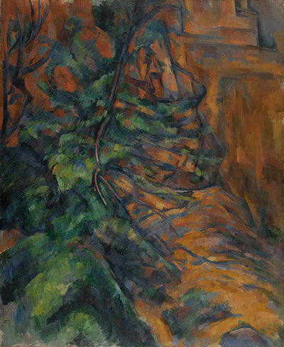 Reproduction du tableau « Rochers et branches à Bibémus - Paul Cézanne » par Alpha Reproduction en peinture à l’huile