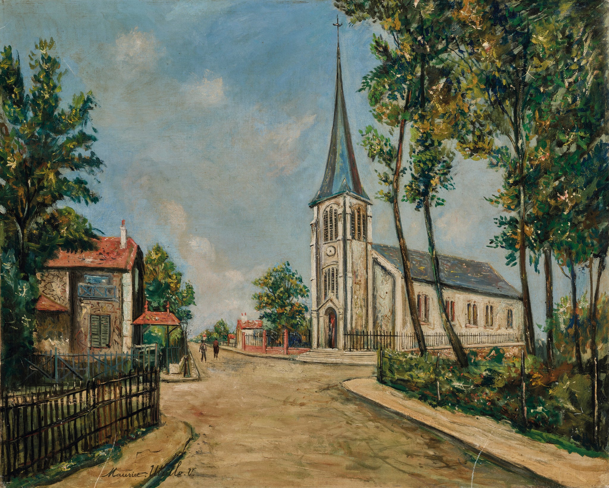 Paysage de Compiègne, Église Saint-Joseph-aux-Bois - Maurice Utrillo