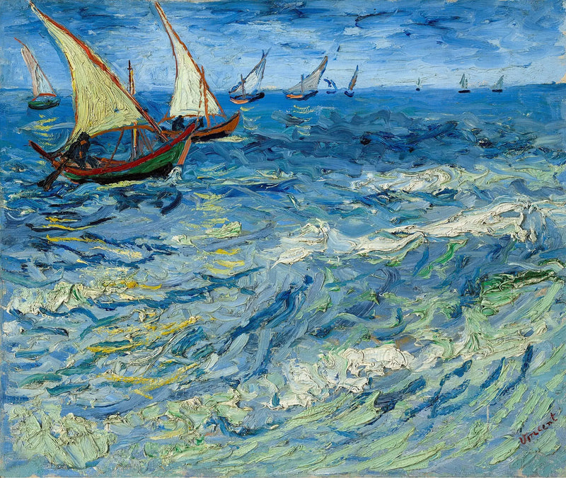 ทิวทัศน์ทะเลที่ Saintes-Maries - Vincent van Gogh