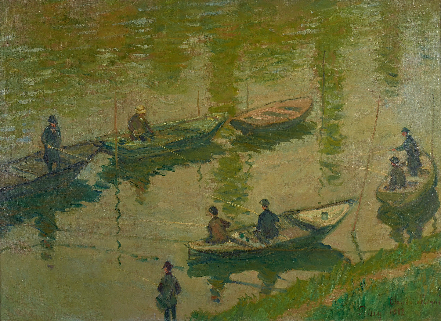 🎣 ชาวประมงในแม่น้ำแซนที่ปัวซี – Claude Monet (1882)