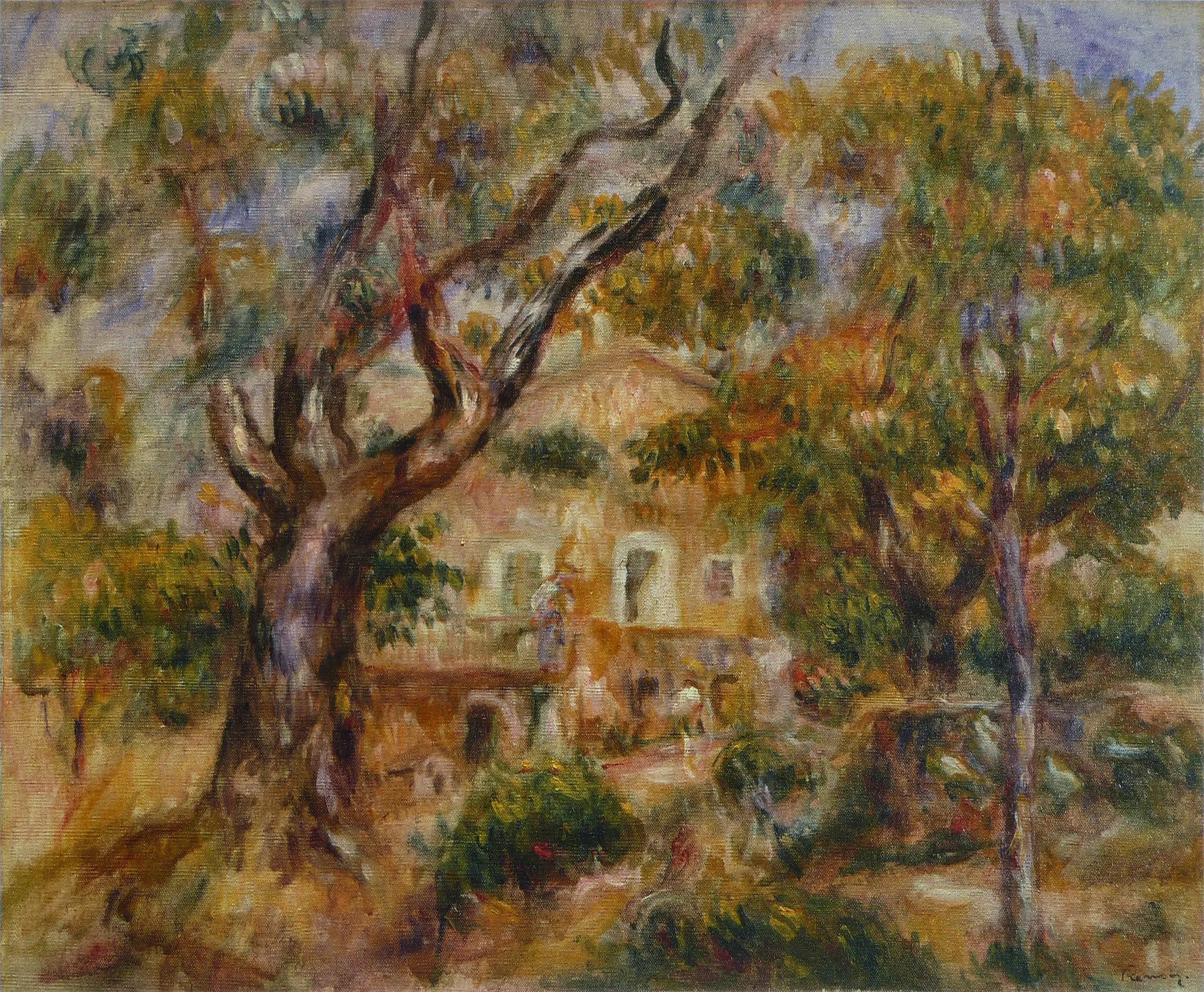 Reproduction du tableau « La Ferme des Collettes, Cagnes - Pierre-Auguste Renoir » par Alpha Reproduction en peinture à l’huile