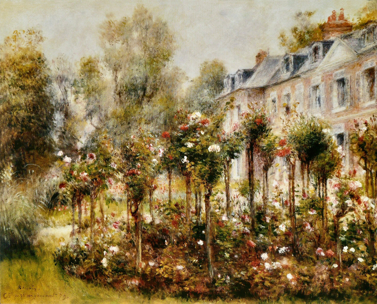 🌹 สวนกุหลาบที่วาร์เกอมงต์ – ปิแอร์-ออกุสต์ เรอนัวร์ (1879)