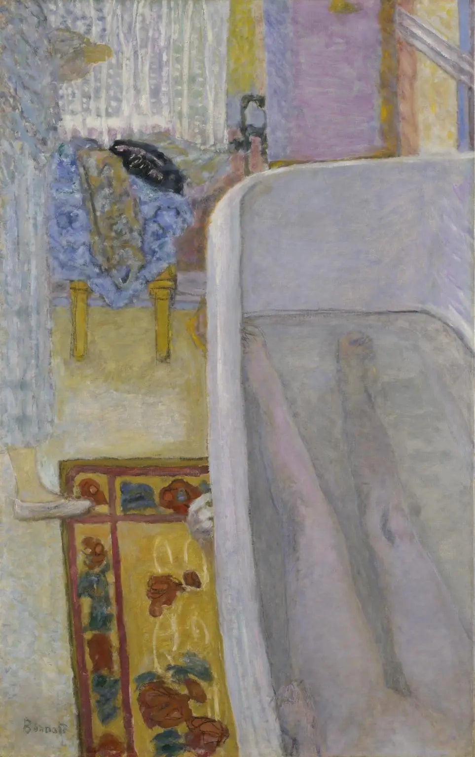 Reproduction du tableau « Nu dans la baignoire - Pierre Bonnard » par Alpha Reproduction en peinture à l’huile