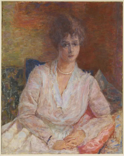 Reproduction du tableau « Madame Reine Thadée Natanson au collier de perles - Pierre Bonnard » par Alpha Reproduction en peinture à l’huile