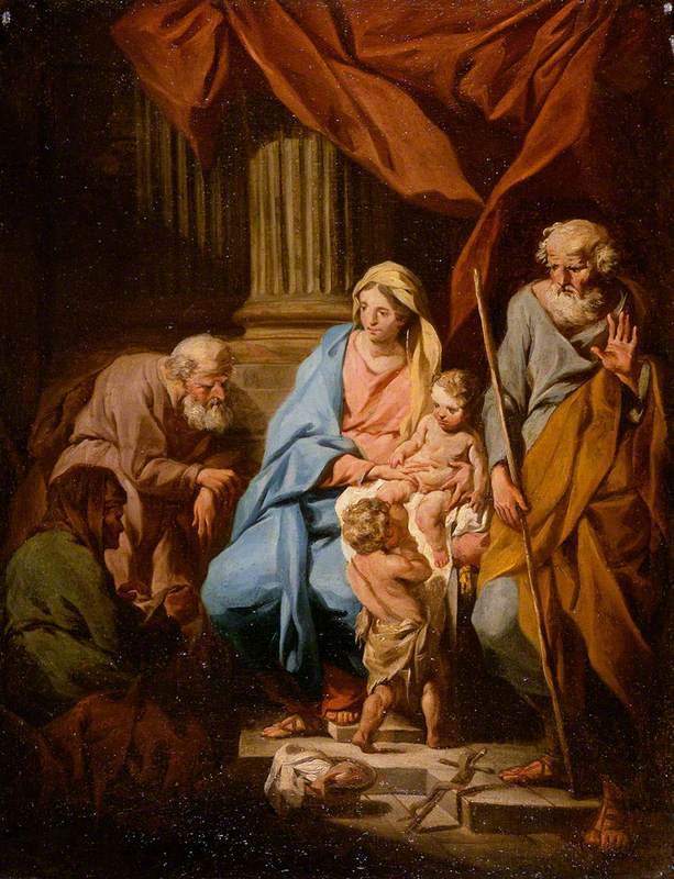 La Sainte Famille avec les saints Élisabeth et Zacharie et le jeune saint Jean - Pierre Subleyras
