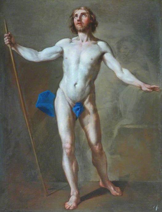 Étude académique d'une figure masculine debout - Pierre Subleyras