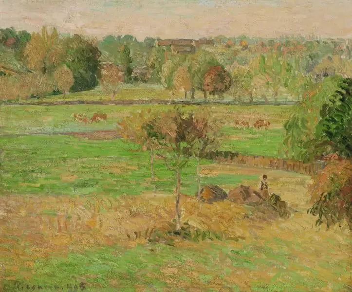 Reproduction du tableau « Automne à Éragny - Camille Pissarro » par Alpha Reproduction en peinture à l’huile