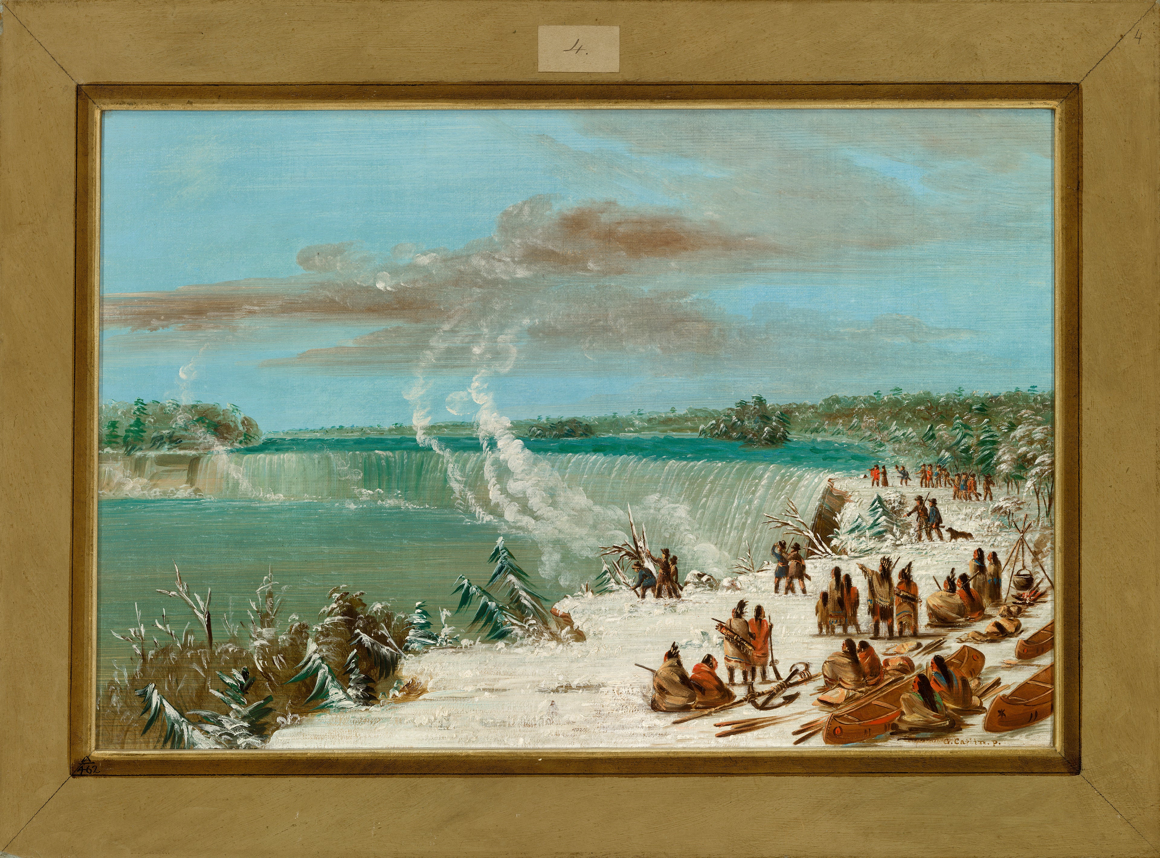 Portage autour des chutes du Niagara à Table Rock - George Catlin