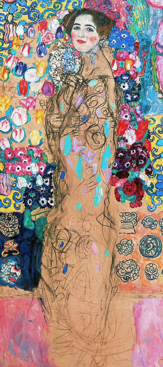 🌸🎨 ภาพเหมือนของมาเรีย มังค์ (ยังไม่เสร็จ) – กุสตาฟ คลิมท์ (ประมาณปี 1917–1918)