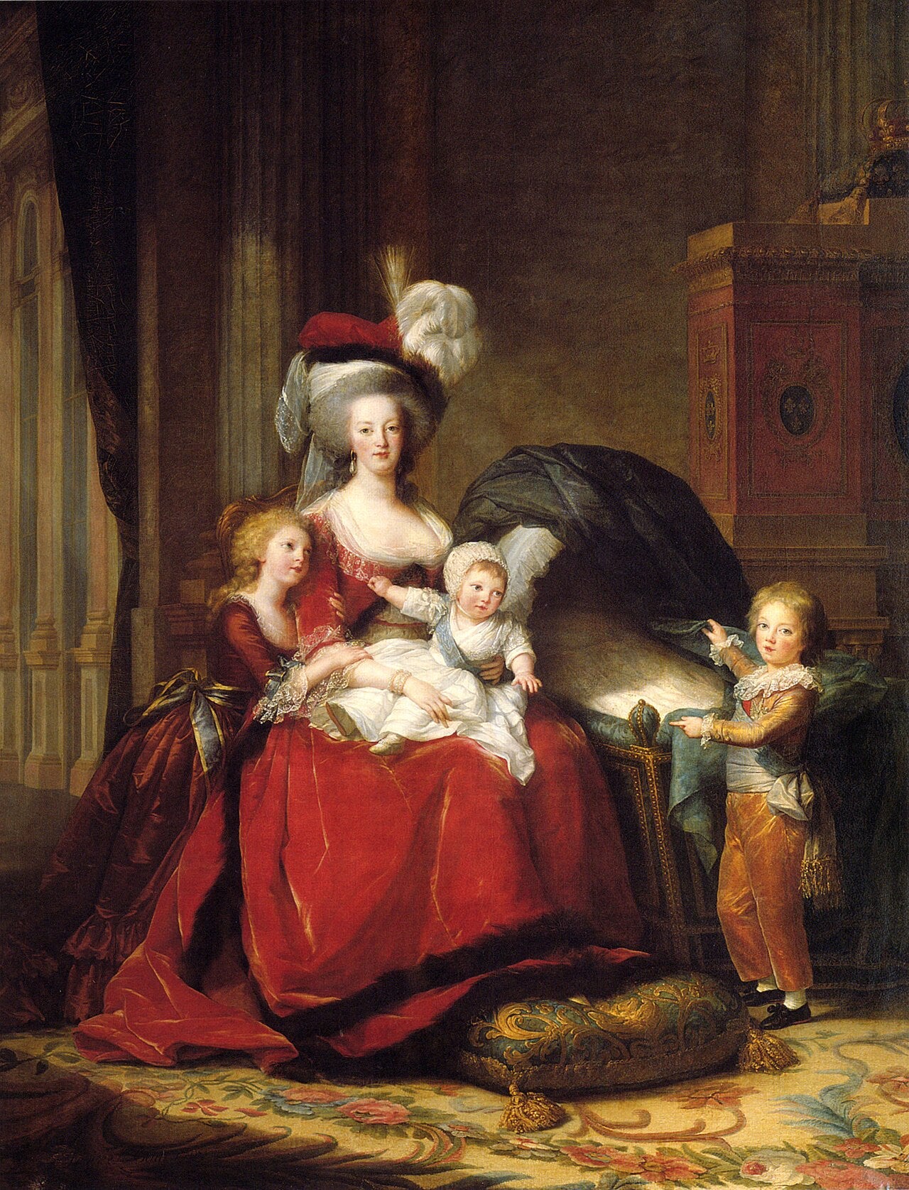 ภาพเหมือนของมารี อ็องตัวเน็ตกับลูก ๆ ของเธอ – Élisabeth Louise Vigée Le Brun (1787)