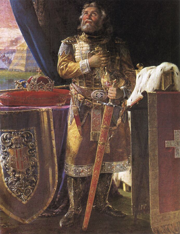 Le Prince Lazar renonce au royaume terrestre, Uroš Predić, 1900, huile sur toile