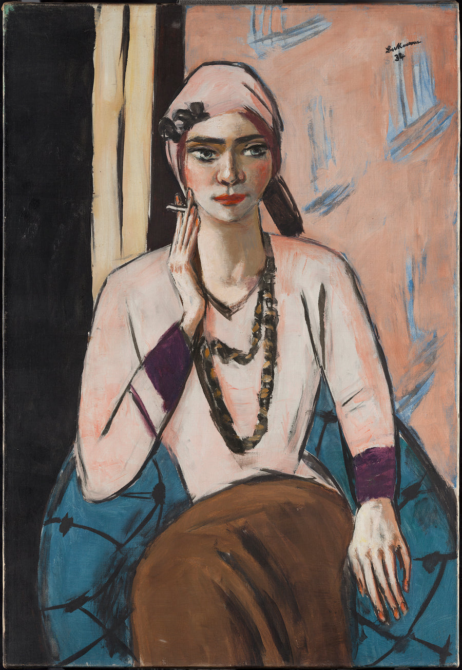 Quappi au pull rose - Max Beckmann