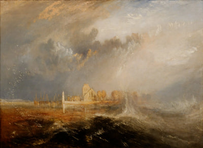 Reproduction du tableau « Quillebeuf, embouchure de la Seine. - J. M. W. Turner » par Alpha Reproduction en peinture à l’huile