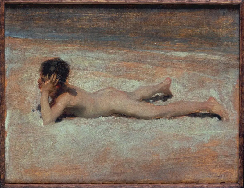เด็กชายเปลือยกายบนชายหาด - John Singer Sargent
