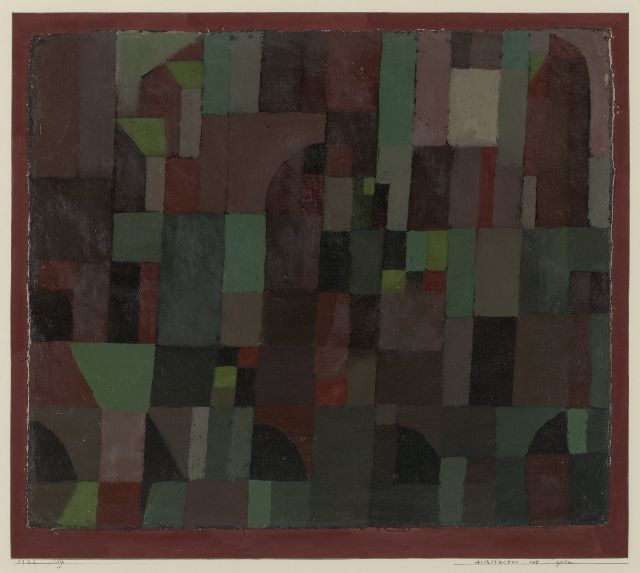 Red/Green Architecture (yellow/violet gradation) - Paul Klee