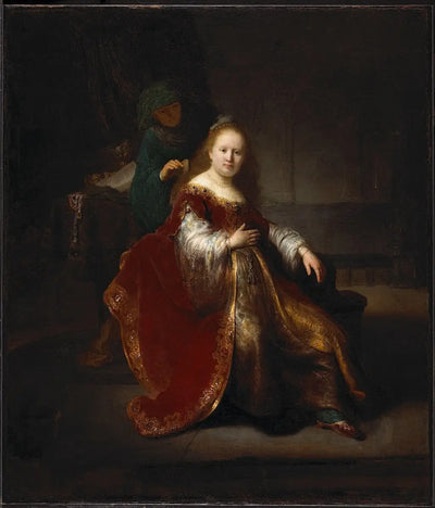Reproduction du tableau « Héroïne de l'Ancien Testament - Rembrandt » par Alpha Reproduction en peinture à l’huile
