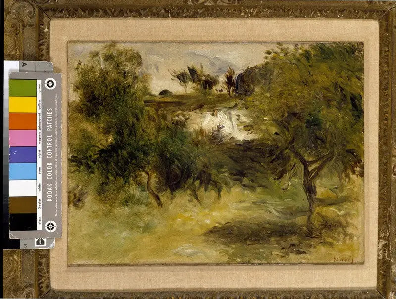 Reproduction du tableau « Paysage avec des arbres - Pierre-Auguste Renoir » par Alpha Reproduction en peinture à l’huile